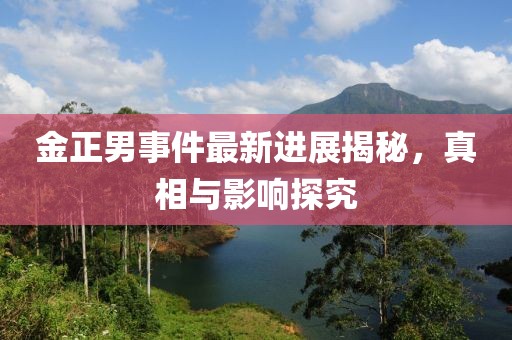 金正男事件最新進展揭秘，真相與影響探究