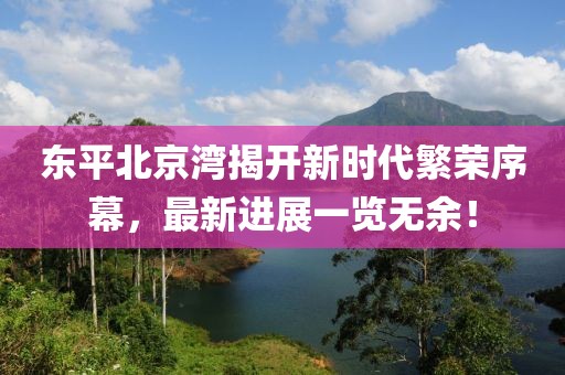東平北京灣揭開新時(shí)代繁榮序幕，最新進(jìn)展一覽無余！