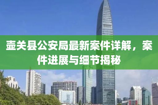壺關(guān)縣公安局最新案件詳解，案件進展與細節(jié)揭秘