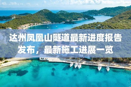 達(dá)州鳳凰山隧道最新進(jìn)度報告發(fā)布，最新施工進(jìn)展一覽