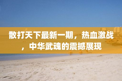 散打天下最新一期，熱血激戰(zhàn)，中華武魂的震撼展現(xiàn)