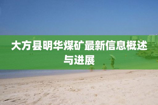 大方縣明華煤礦最新信息概述與進展