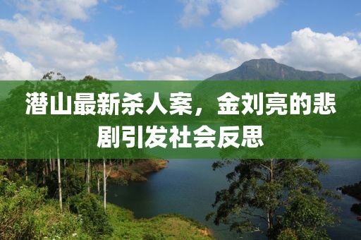 潛山最新殺人案，金劉亮的悲劇引發(fā)社會(huì)反思