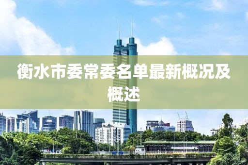 衡水市委常委名單最新概況及概述