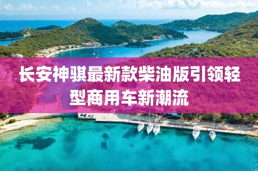 長(zhǎng)安神騏最新款柴油版引領(lǐng)輕型商用車新潮流