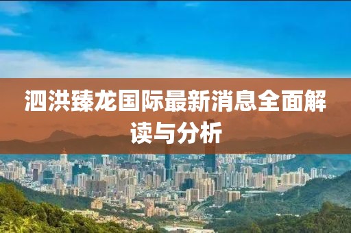 泗洪臻龍國際最新消息全面解讀與分析