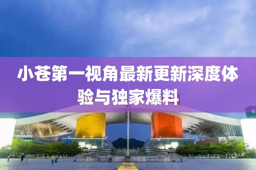 小蒼第一視角最新更新深度體驗與獨家爆料