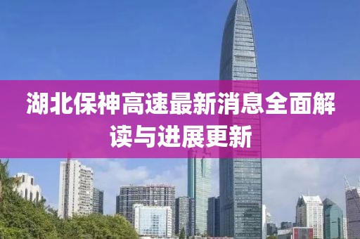 湖北保神高速最新消息全面解讀與進(jìn)展更新
