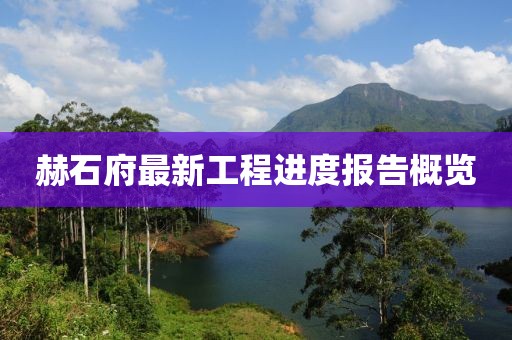 赫石府最新工程進(jìn)度報(bào)告概覽