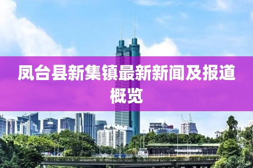 鳳臺縣新集鎮(zhèn)最新新聞及報道概覽