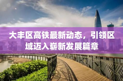 大豐區(qū)高鐵最新動態(tài)，引領(lǐng)區(qū)域邁入嶄新發(fā)展篇章