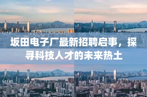 坂田電子廠最新招聘啟事，探尋科技人才的未來熱土