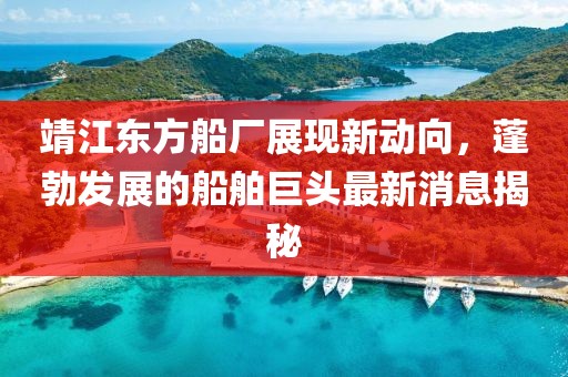 靖江東方船廠展現(xiàn)新動向，蓬勃發(fā)展的船舶巨頭最新消息揭秘