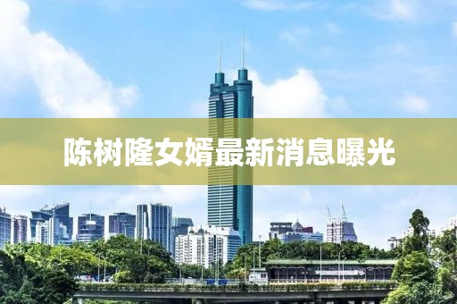 陳樹隆女婿最新消息曝光