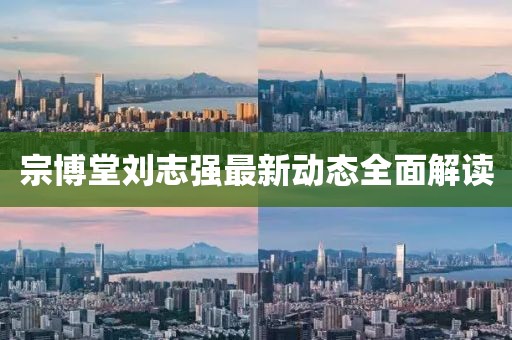 宗博堂劉志強(qiáng)最新動態(tài)全面解讀