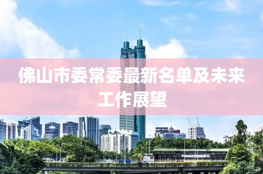佛山市委常委最新名單及未來工作展望