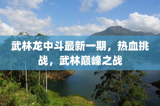 武林龍中斗最新一期，熱血挑戰(zhàn)，武林巔峰之戰(zhàn)