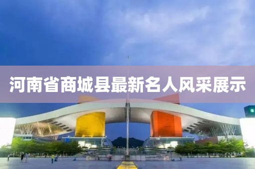 河南省商城縣最新名人風(fēng)采展示