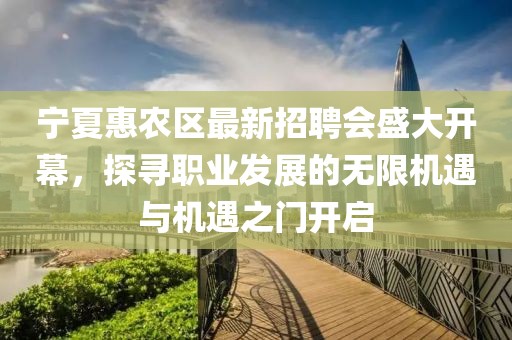 寧夏惠農(nóng)區(qū)最新招聘會盛大開幕，探尋職業(yè)發(fā)展的無限機(jī)遇與機(jī)遇之門開啟