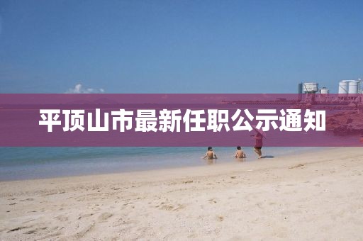 平頂山市最新任職公示通知