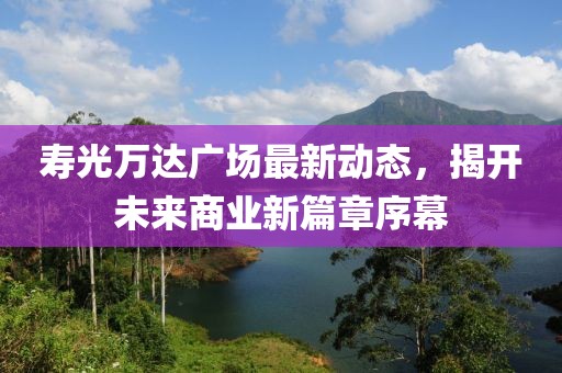 壽光萬達廣場最新動態(tài)，揭開未來商業(yè)新篇章序幕