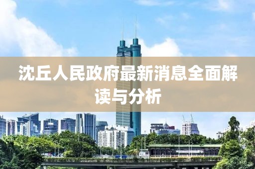 沈丘人民政府最新消息全面解讀與分析