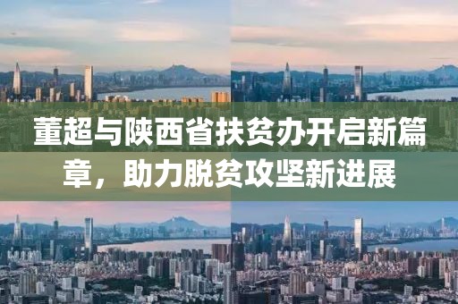 董超與陜西省扶貧辦開啟新篇章，助力脫貧攻堅新進展