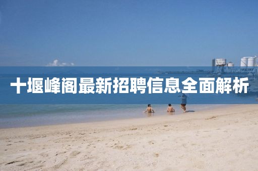 十堰峰閣最新招聘信息全面解析