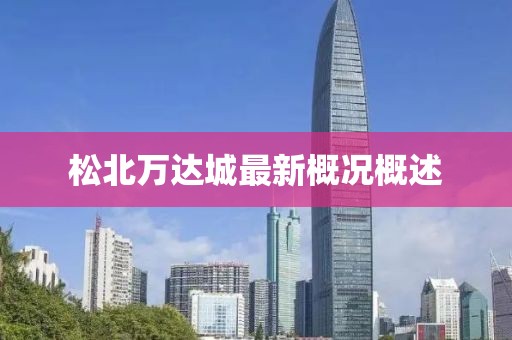 松北萬達城最新概況概述