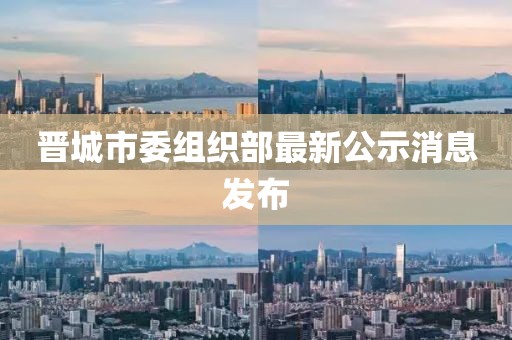 晉城市委組織部最新公示消息發(fā)布
