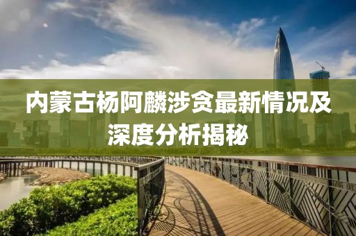 內(nèi)蒙古楊阿麟涉貪最新情況及深度分析揭秘