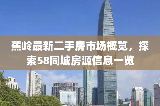 蕉嶺最新二手房市場(chǎng)概覽，探索58同城房源信息一覽