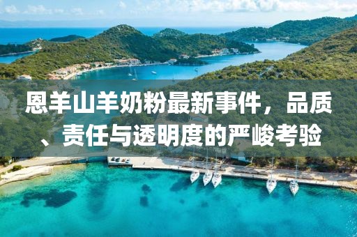 恩羊山羊奶粉最新事件，品質(zhì)、責(zé)任與透明度的嚴(yán)峻考驗(yàn)