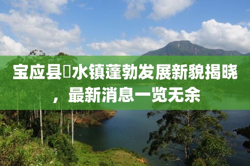 寶應(yīng)縣氾水鎮(zhèn)蓬勃發(fā)展新貌揭曉，最新消息一覽無余