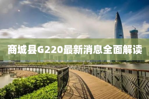 商城縣G220最新消息全面解讀