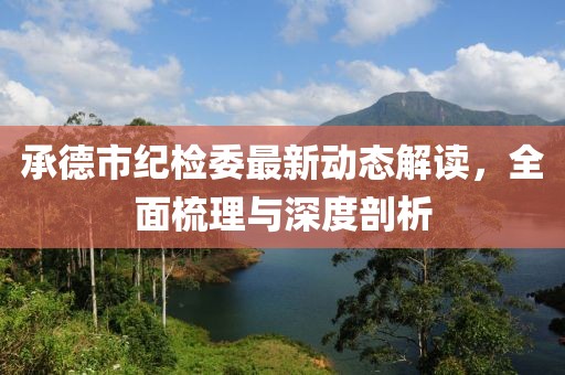 承德市紀檢委最新動態(tài)解讀，全面梳理與深度剖析