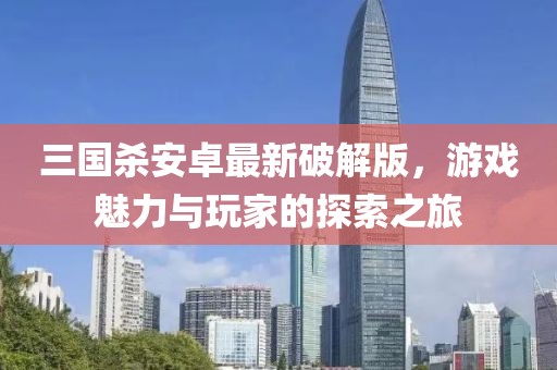 三國殺安卓最新破解版，游戲魅力與玩家的探索之旅
