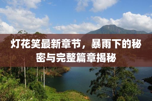 燈花笑最新章節(jié)，暴雨下的秘密與完整篇章揭秘