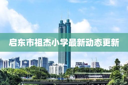 啟東市祖杰小學(xué)最新動態(tài)更新