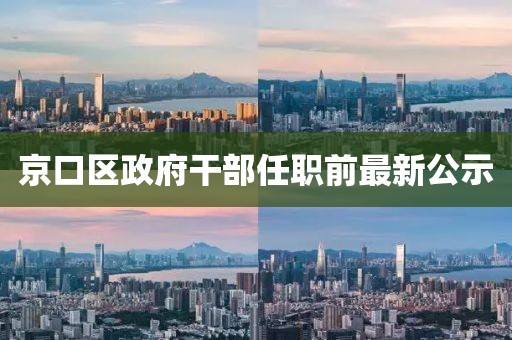 京口區(qū)政府干部任職前最新公示