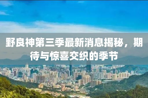 野良神第三季最新消息揭秘，期待與驚喜交織的季節(jié)
