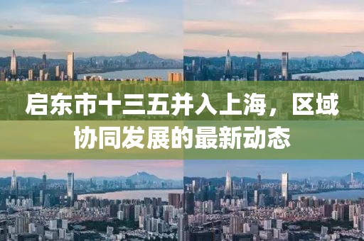 啟東市十三五并入上海，區(qū)域協(xié)同發(fā)展的最新動態(tài)