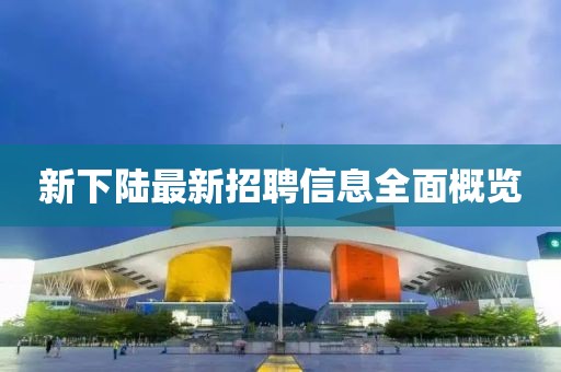 新下陸最新招聘信息全面概覽