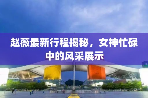 趙薇最新行程揭秘，女神忙碌中的風(fēng)采展示
