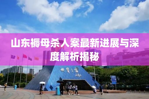 山東褥母殺人案最新進展與深度解析揭秘