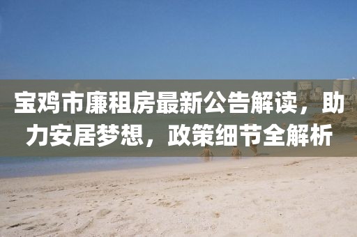 寶雞市廉租房最新公告解讀，助力安居夢(mèng)想，政策細(xì)節(jié)全解析