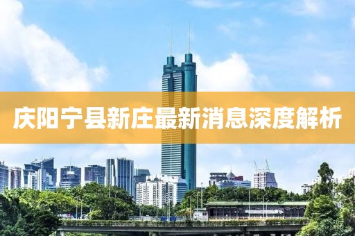 慶陽(yáng)寧縣新莊最新消息深度解析