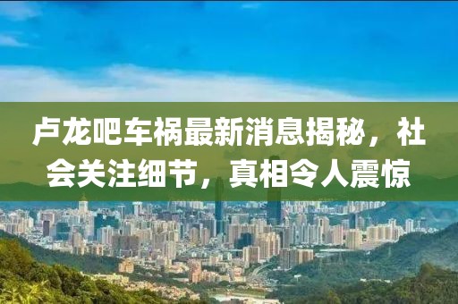 盧龍吧車禍最新消息揭秘，社會關(guān)注細(xì)節(jié)，真相令人震驚