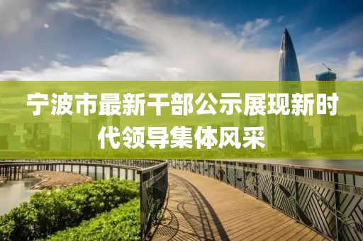 寧波市最新干部公示展現(xiàn)新時代領(lǐng)導(dǎo)集體風(fēng)采