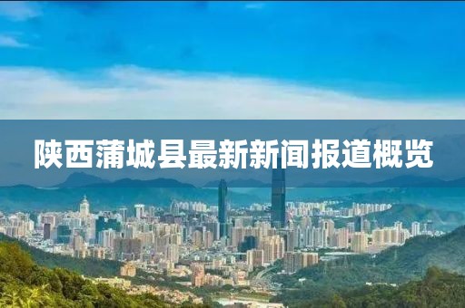 陜西蒲城縣最新新聞報(bào)道概覽